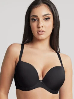 Cleo Faith Plunge Bra -PRIMADONNA Shop 10666FaithPlungeBraBlackFront