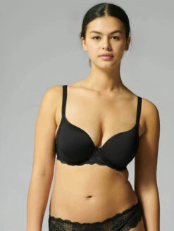 Simone Perele Reve Spacer Plunge Bra -PRIMADONNA Shop 12Z316SpacerPlungeBraBlackFrontEdited