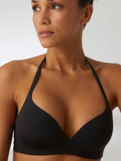 Simone Perele Non Wire Bralette -PRIMADONNA Shop 13V253SimonePereleNonWireBraletteBlackFrontHalterNeck