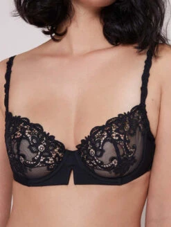 Simone Perele Saga Half Cup Bra -PRIMADONNA Shop 15C330SagaHalfCupBraBlackFront