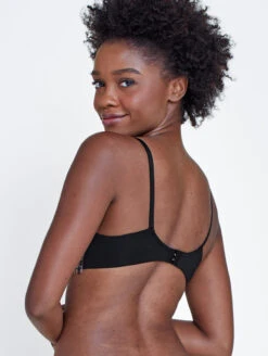 Skarlett Blue Entice Lace Balconette Bra 9 Skarlett Blue Entice Lace Balconette Bra -PRIMADONNA Shop 324143LaceBalconetteBraBlackNylonBack