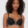 Skarlett Blue Entice Push Up Bra -PRIMADONNA Shop 327143EnticeLacePushUpBraBlackNylonFrontEdited