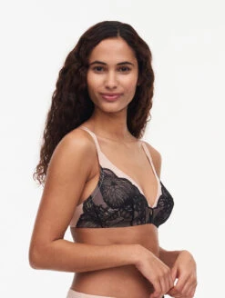 Chantelle Midnight Flowers Wirefree Bra -PRIMADONNA Shop ChantelleMidnightFlowersC12N8BlackWirefreeBraSide