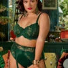Dita Von Teese Cora Full Figure Balconette Bra -PRIMADONNA Shop DitaVonTeeseCoraD99020JuniperCurvyBraFrontLifestyle