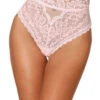 Dreamgirl High Waist Lace Thong -PRIMADONNA Shop DreamgirlHighWaistLaceThongPink1477XFront
