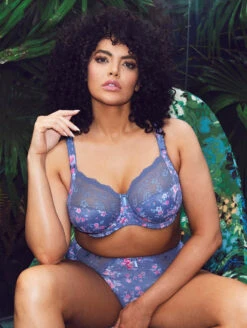 Elomi Morgan Bra -PRIMADONNA Shop EL4110ElomiMorganBraDenimFloralFrontLifestyleEdit