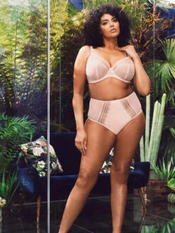 Elomi Matilda Full Brief -PRIMADONNA Shop EL8900ElomiMatildaPlungeBraEL8906ElomiMatildaFullBriefPeralBlushFrontLifestyleEdit