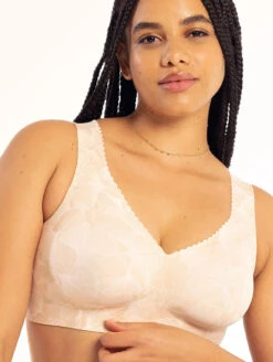 Evelyn & Bobbie The Evelyn Bra -PRIMADONNA Shop EvelynandBobbieTheEvelynChampagneGinkgoFront