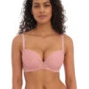 Freya Tailored Moulded Plunge Bra -PRIMADONNA Shop FreyaTailoredMouldedPlungeT shirtBraAshRoseAA401131Front
