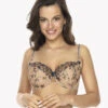 Gaia Patricia Semi Soft Balconette Bra -PRIMADONNA Shop GaiaPatriciaBalconetteSemiSoftCupBraSapphireMeadowGA BSO 1062 BEZ SS2Front