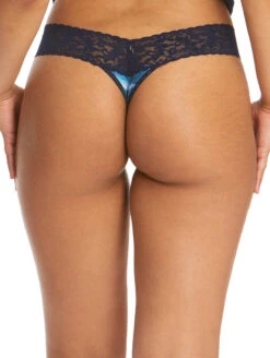 Hanky Panky Low Rise Cotton Thong -PRIMADONNA Shop HankyPankyLowRiseThong9GG1584NavyMultiFantasyNavyBack