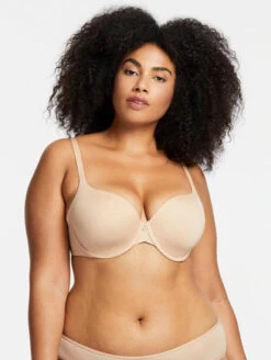 Montelle Pure T-shirt Bra 8 Montelle Pure T-shirt Bra -PRIMADONNA Shop MontellePureSeamlessSand9310FrontPlus