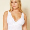 Cosabella Never Say Never Curvy Plungie Longline Bralette -PRIMADONNA Shop NEVER1385CosabellaCurvyPlungieLongLineWhiteFront