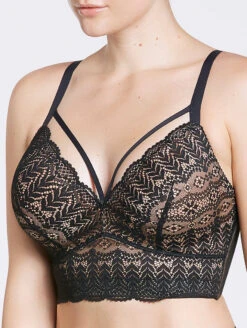 Parfait Mia Lace Bralette -PRIMADONNA Shop ParfaitMiaBlackBeigeSide