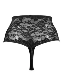 Pour Moi For Your Eyes Only High Waist Crotchless Thong -PRIMADONNA Shop PourMoiForYourEyesOnlyHighWaistCrotchlessThongBlack22805BackCutOut