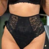 Pour Moi For Your Eyes Only High Waist Crotchless Thong -PRIMADONNA Shop PourMoiForYourEyesOnlyHighWaistCrotchlessThongBlack22805Front