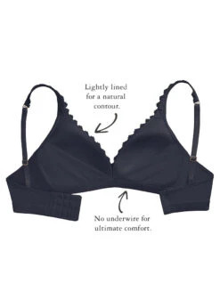 The Little Bra Company Erika Non Wire Plunge Bra -PRIMADONNA Shop Y001ErikaNonWireBraletteBlackInfo