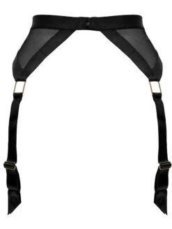 Pour Moi India Embroidery Garter Belt 13 Pour Moi India Embroidery Garter Belt -PRIMADONNA Shop 20340PourMoiIndiaGarterBeltBlackCosmeticBackEditedCutOut