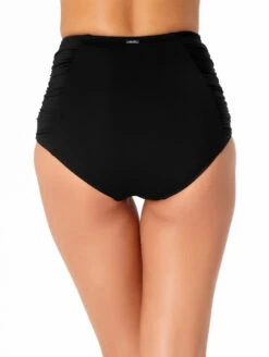 Anne Cole High Waist Tummy Control Bikini Brief -PRIMADONNA Shop 23MB33601AnneColeHighWaistTummyControlBottomBlackBackEdit