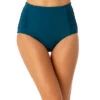 Anne Cole High Waist Tummy Control Bikini Brief -PRIMADONNA Shop 23MB33601AnneColeHighWaistTummyControlBottomDeepSeaFrontEdit