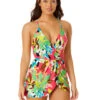 Anne Cole Surplice Swim Dress -PRIMADONNA Shop 23MD61065SurpliceSwimDressCabanaPartyFrontEdit