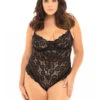 Oh La La Cheri Page Lace Teddy -PRIMADONNA Shop 51 11053 X PageLaceTeddyBlackFrontPlus