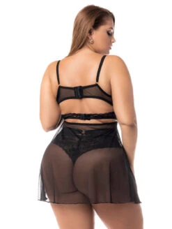 Mapale 3 In 1 Babydoll -PRIMADONNA Shop 7489X2in1Babydoll2PieceSetBlackBackEditedPlus