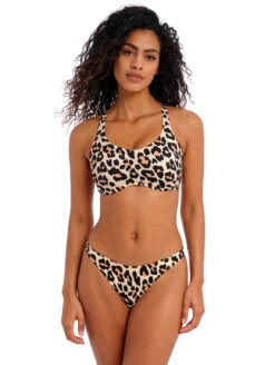 Freya Animal Instinct High Leg Swim Brief 10 Freya Animal Instinct High Leg Swim Brief -PRIMADONNA Shop AS203914BikiniTopAS203985HiLegBikiniBottomNaturalFront