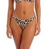 Freya Animal Instinct High Leg Swim Brief 2 Freya Animal Instinct High Leg Swim Brief -PRIMADONNA Shop AS203985HiLegBikiniBottomNaturalFront