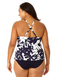 Anne Cole Easy Triangle Plus Tankini Top 7 Anne Cole Easy Triangle Plus Tankini Top -PRIMADONNA Shop AnneColeEasyTrianglePlusTankiniTop23PT22418CoastalPalmBack