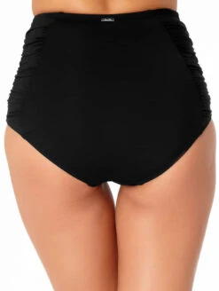 Anne Cole Live In Color Hi-Waist Bottom -PRIMADONNA Shop AnneColeResortShirredHighWaistBottomBlackMMMP33601Back