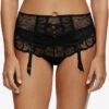 Chantelle Fleurs Garter Belt -PRIMADONNA Shop ChantelleFleursGarterBeltBlack12M7Front