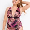 Curvy Kate Pool Party One Piece Reversible Swimsuit -PRIMADONNA Shop CurvyKatePoolSidePrintMixCS018607Front