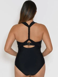Curvy Kate Wrapsody One Piece Bandeau Swimsuit -PRIMADONNA Shop CurvyKateWrapsodySwimSuitBlackCS005600BackAlt3