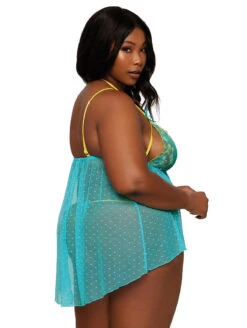Dreamgirl Mesh Babydoll -PRIMADONNA Shop DreamgirlMeshBabydoll12972XOceanBluePlusSide