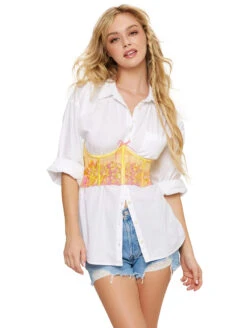 Dreamgirl Mesh Teddy -PRIMADONNA Shop DreamgirlMeshTeddy12973XCitrusFrontAlt