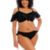 Elomi Plain Sailing Frill Bikini Top 2 Elomi Plain Sailing Frill Bikini Top -PRIMADONNA Shop ES7283ElomiPlainSailingBikiniTopES7288HighLegBriefBlackFrontEdit