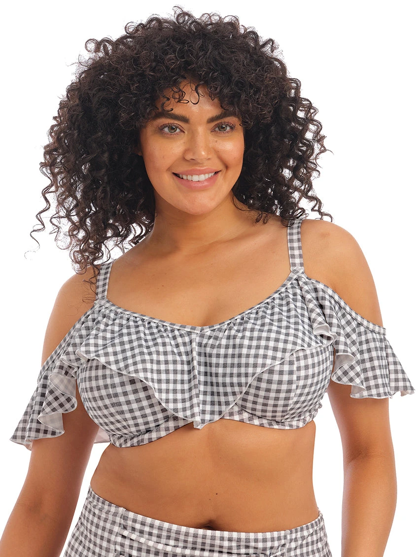 Elomi Checkmate Bardot Bikini Top 3 Elomi Checkmate Bardot Bikini Top