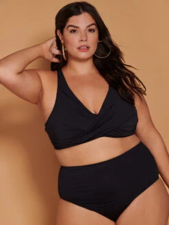 Everyday Sunday Hi-Waist Plus Swim Bottoms -PRIMADONNA Shop ESBL001BXBlackbottomfrontfashionEDITED