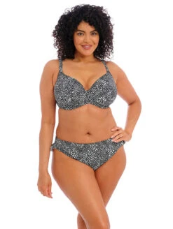 Elomi Pebble Cove Hi-Leg Bikini Brief -PRIMADONNA Shop ElomiPebbleCoveHighLegBikiniBriefES801185PlungeBikiniTopES801102BlackSetFront