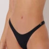 Everyday Sunday Hi-Leg Thong Bikini Bottom 1 Everyday Sunday Hi-Leg Thong Bikini Bottom -PRIMADONNA Shop EverydaySundayHighLegThongBikiniBriefESBEAW00848BlackFront