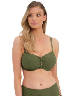 Fantasie Beach Waves Bandeau Bikini Top -PRIMADONNA Shop FantasieBeachWavesBandeauTopOliveFS502210FrontAlt2