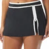 Beach House Excel Zip Swim Skort 2 Beach House Excel Zip Swim Skort -PRIMADONNA Shop H22704ExcelZipSwimSkortBlackFrontEdit