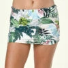 Jantzen Nature Glow Shirred Swim Skirt -PRIMADONNA Shop JZ23001HEvaShirredSkirtBottomPalmLeafsFrontEdited