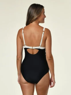 Jantzen Midnight Glam Debbie One Piece Swimsuit 9 Jantzen Midnight Glam Debbie One Piece Swimsuit -PRIMADONNA Shop JZ23206MDebbieOnePieceBlackIvoryBackEdited