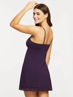 Montelle Bust Support Chemise -PRIMADONNA Shop MontelleBustSupportChemisePurpleVelvet9394Back