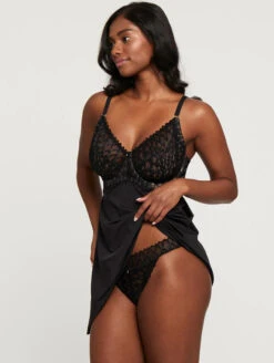 Montelle Lacy Essentials Babydoll -PRIMADONNA Shop MontelleLacyEssentialsBabydollandPantyBlack9306WithPanty