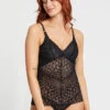 Montelle Lacy Essentials Bodysuit -PRIMADONNA Shop MontelleLacyEssentialsBodysuitBlack9307Front