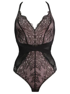 Pour Moi Dark Romance Thong Bodysuit -PRIMADONNA Shop PourMoiDarkRomanceBodysuitBlackPink21709FrontFlat