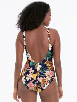 Rosa Faia Front Zip One Piece Swimsuit -PRIMADONNA Shop RosaFaiaFrontZipOnePieceSwimsuitDeepLagoonBack
